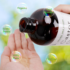 MAYLINK Castor Oil pourable bottle enables easy small-amount application for lashes and brows