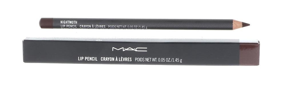 MC MAC Lip Pencil Nightmoth swatch shows deep burgundy shade for defined lips.