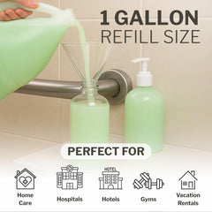 McKesson Body Wash Shampoo 2in1 lather closeup hints at one-step cleanse for hair and body.