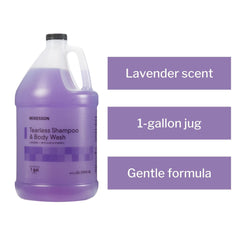McKesson Tearless formula label suggests reduced eye irritation