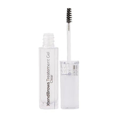 MCoBeauty XtendBrows precision brush applying clear gel for lift and control