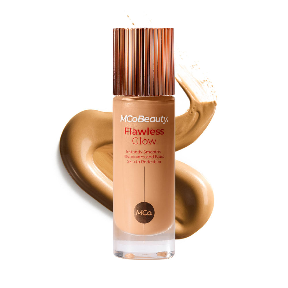 MCoBeauty Flawless Glow bottle closeup for radiant skin