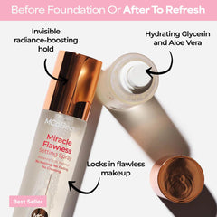 MCoBeauty droplet on finger highlighting lightweight texture benefit: hydrating feel