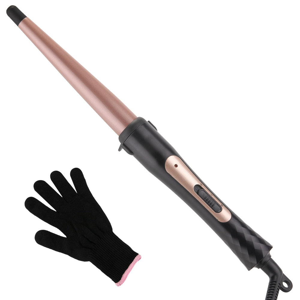 MCODON tapered curling wand close-up of the barrel for precise kink-free curls.