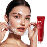 MDP Red Lacto Collagen Mask in a bottle, offering deep hydration benefits.