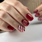 Mdscve red Christmas nails packaging with complete DIY kit for fast holiday manicures