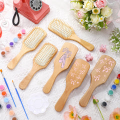 Meanplan hand-painted wooden hairbrush showcases personalized style and grooming appeal.