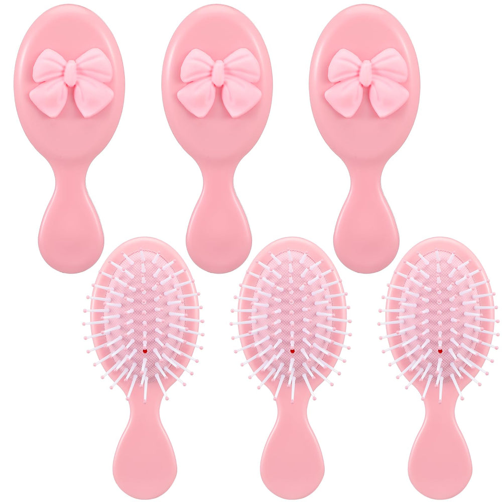 Meanplan mini hair brush pink bow pack ideal for travel detangling on the go