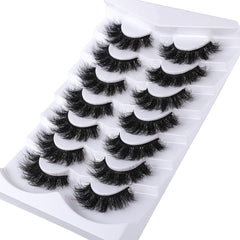 Mebver faux mink wispy lashes highlight voluminous texture for daily charm