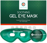 Medi Grade cooling eye mask on face delivers soothing relief after a long day