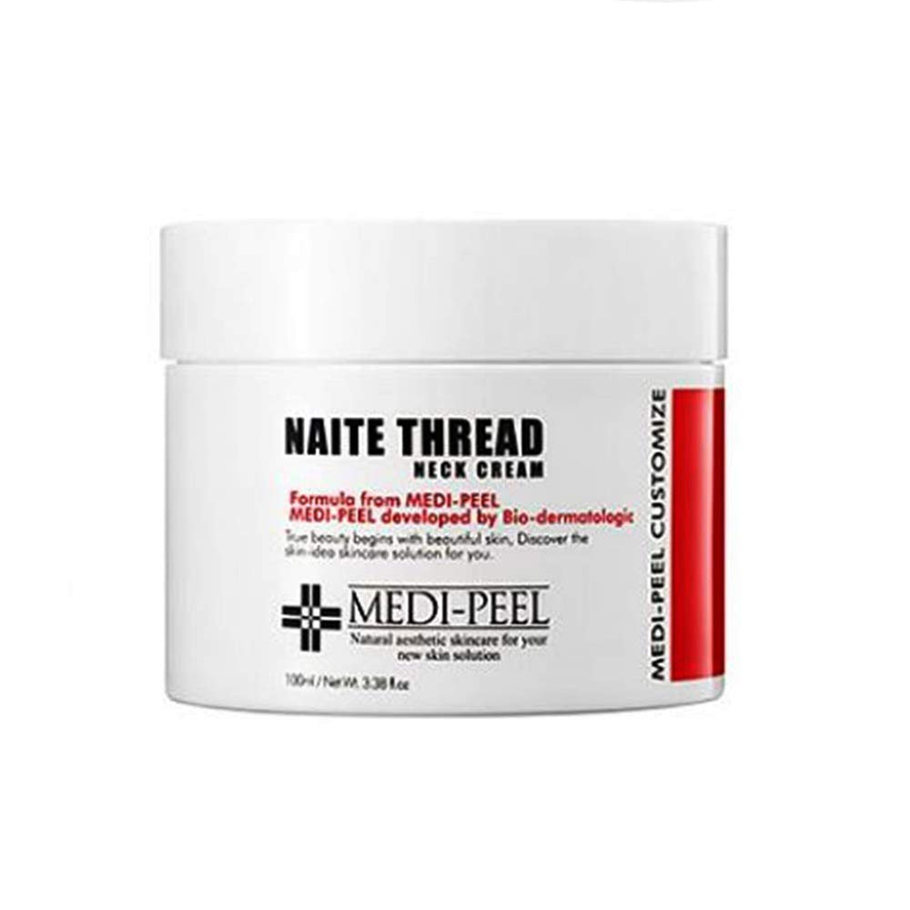 MEDI-PEEL Naite Thread Neck Cream packaging highlights premium anti-ageing care for the neck.