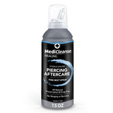 MediCleanse sterile saline bottle for piercing aftercare promotes gentle cleansing
