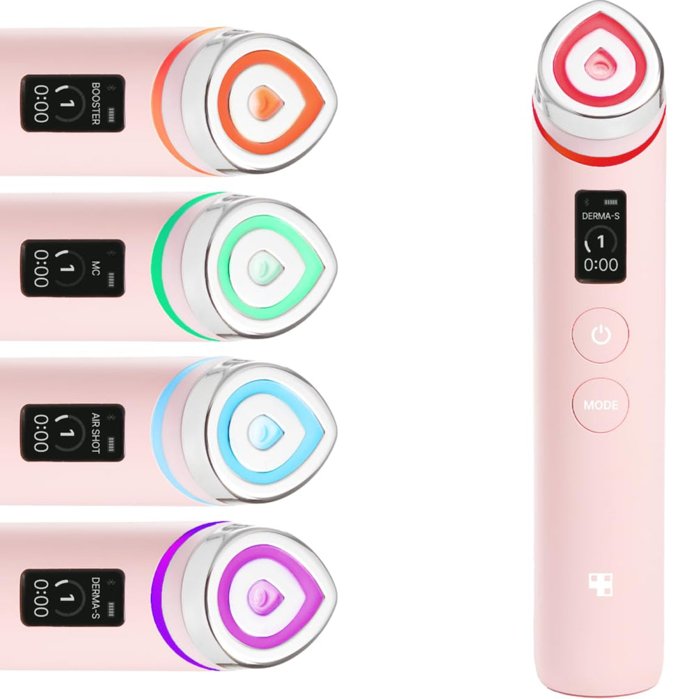 Medicube Age-R Booster Pro Pink glass glow wand close-up for enhanced absorption and glow.