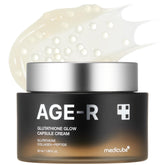 Medicube AGE-R Glutathione Glow cap close-up shows rapid absorption for a radiant finish.