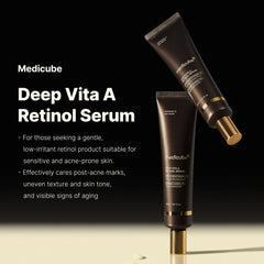 Medicube Deep Reviving Bakuchiol Serum pump dispenser highlight easy daily application.