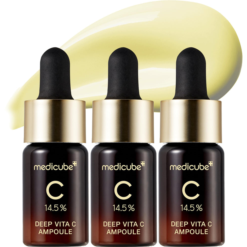 Medicube Deep Vita C Serum bottle front highlighting radiant skin potential