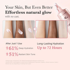 Medicube No Cast Just Glow application dispense close-up demonstrates easy, quick use