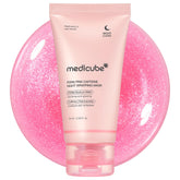 medicube PDRN caffeine overnight wrapping mask jar closeup shows glow-boosting skincare