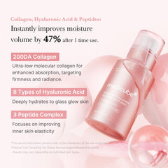 Medicube PDRN Pink Collagen Exosome Shot Serum spicules detail suggests enhanced delivery.