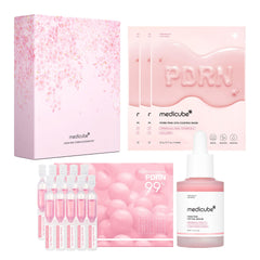 Medicube Pink PDRN Trio serum bottle shows hydrating glow benefits