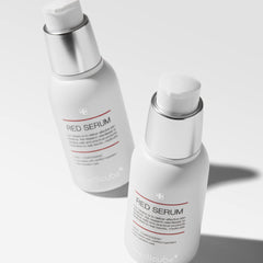 Medicube Red Serum 2.0 serum swirl close-up highlights lightweight texture for daily use