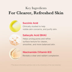 Medicube Red Succinic Pad on-face application shows pore refinement.