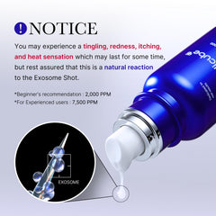 Medicube Zero Exosome Shot Spicule particles illustrate deep delivery into skin.