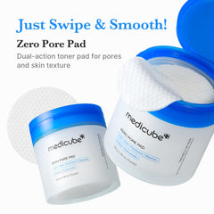 Medicube Zero Pore Pads 2.0 closeup texture showing dual-texture exfoliation.