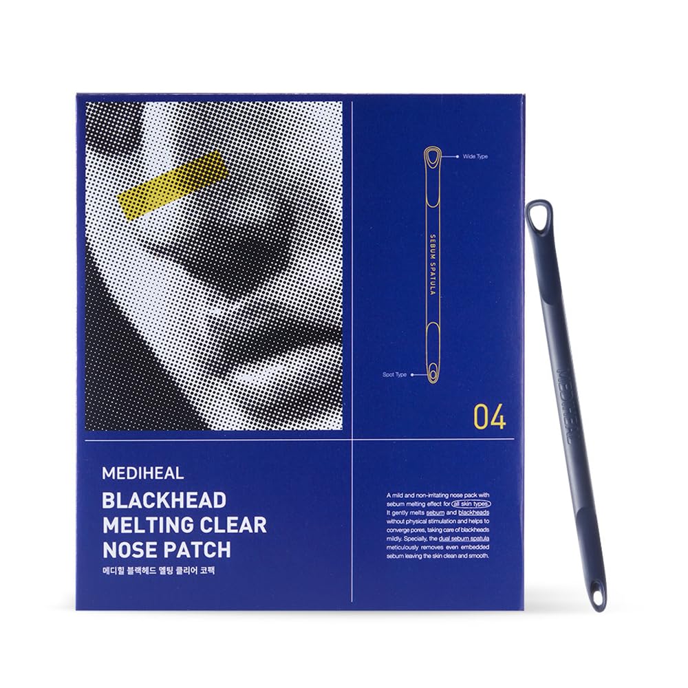 Mediheal Blackhead Melting Nose Patch 4-pack in use for pore improvement