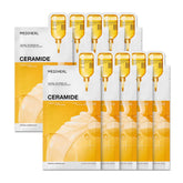 Mediheal Ceramide Essential Sheet Mask moisture barrier pack highlights hydration and barrier support.