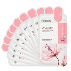 Mediheal Collagen Essential Mask box with 10 sheets for all-skin hydration.