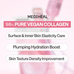 Mask sheet aligned on face contours for core firming benefits.