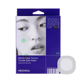 Mediheal Derma Clear Tea Tree Patch packaging shows a 44-count box for acne care.