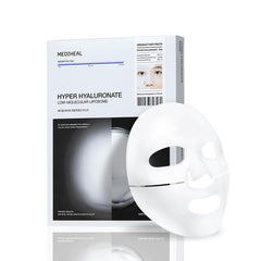 Mediheal Hyper Hyaluronate Mask packaging highlights deep hydration benefits.