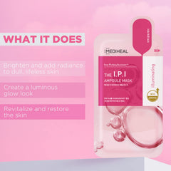 Mediheal IPI Ampoule Mask packaging highlighting FSC certification and soy ink
