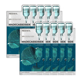 Mediheal Madecassoside Essential Sheet Mask blemish repair pack helps calm redness and hydration.