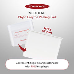 Closeup of a refill pad showing texture and compact design for exfoliation.