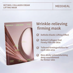 Mediheal Retinol Collagen Cream Lifting Mask application scene for quick self-care