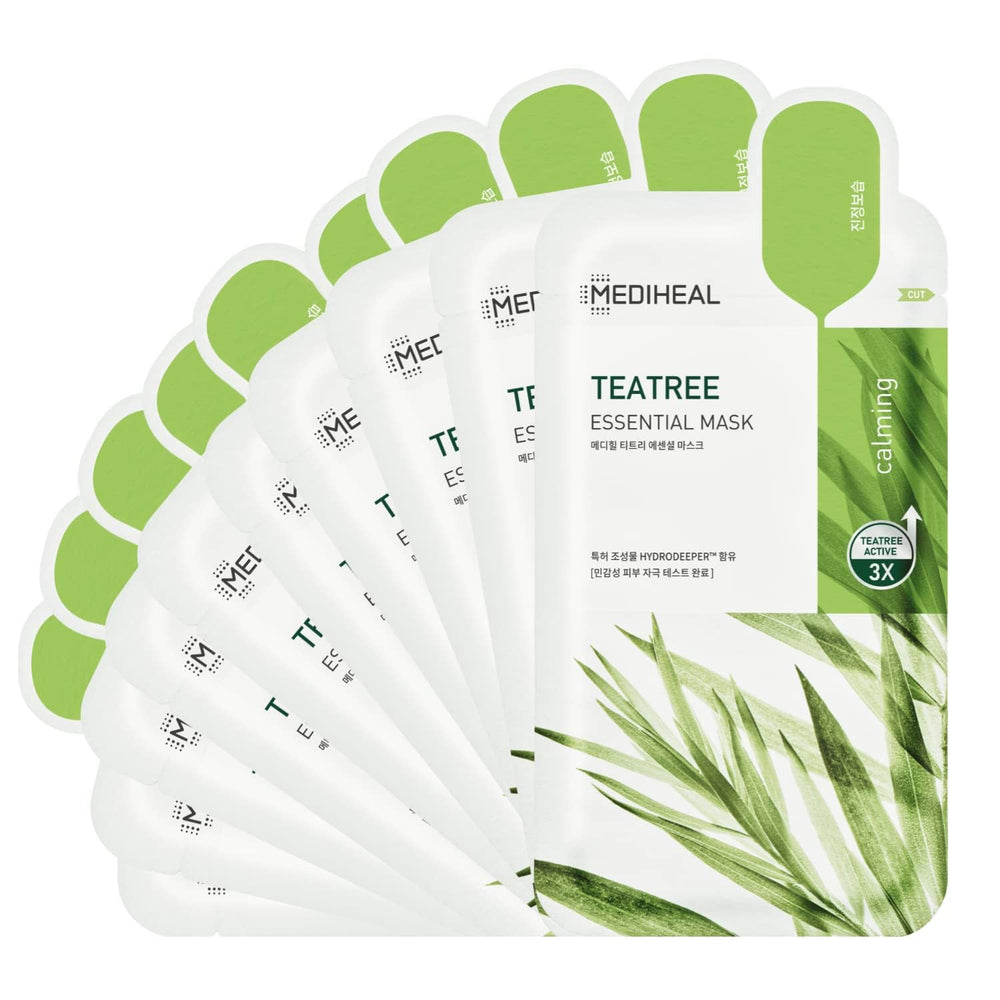 Mediheal Tea Tree Face Mask packaging highlights value and balance.