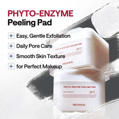 Mediheal Toner Pads LHA exfoliation swipe demonstrates pore refinement