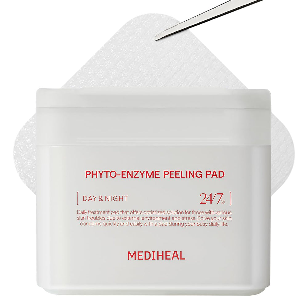 Mediheal Toner Pads Phyto Enzyme pack showing deep cleansing and exfoliation