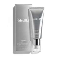 Medik8 Crystal Retinal 3 bottle front, a premium night serum concept for smoother skin