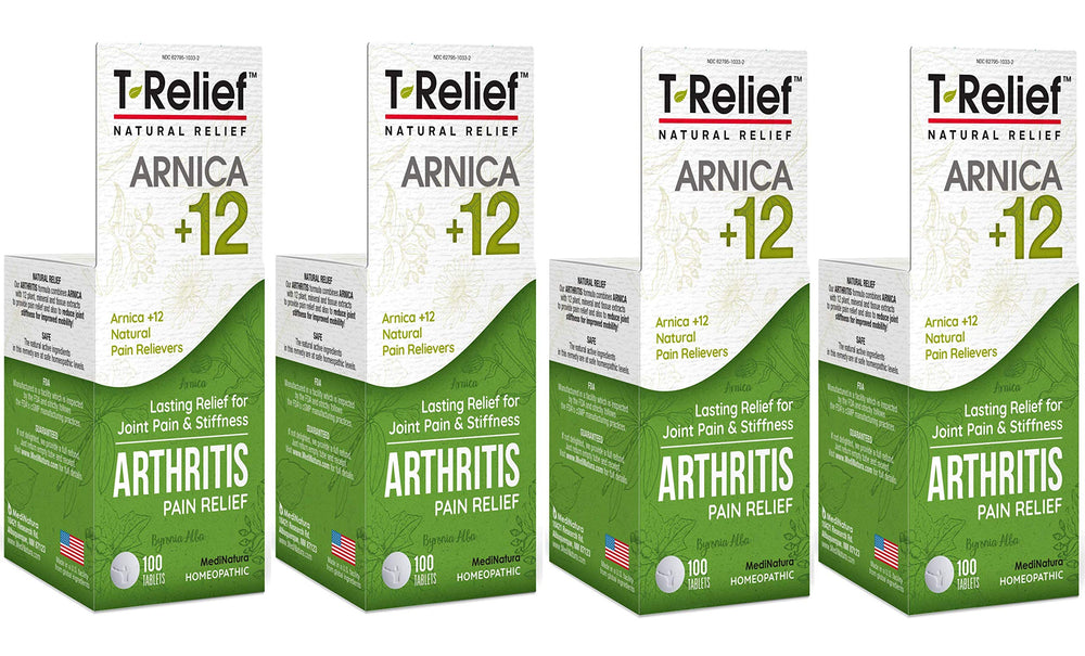 MediNatura T-Relief bottle packaging for natural joint support