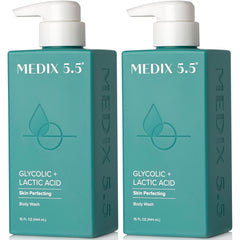 Medix 5.5 glycolic lactic exfoliating wash pump bottle for smoother skin