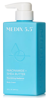 Medix 5.5 Niacinamide Face Moisturizer bottle pouring for smooth skin