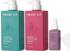 Medix 5.5 Retinol Body Cream bottle promotes hydration and firmness