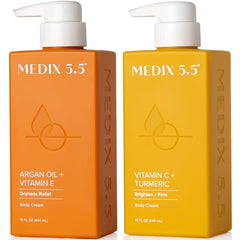 Medix 5.5 Vitamin C Cream bottle with brightening formula for radiant skin.