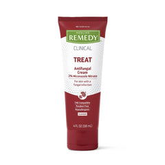 Medline Remedy Clinical Antifungal Cream tube relieves itching and irritation.
