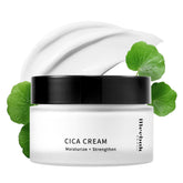 Meebak Cica Cream packaging shot highlighting easy, calm daily care.