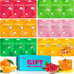 Meleell collagen face masks bulk pack with silk cloth for deep hydration.